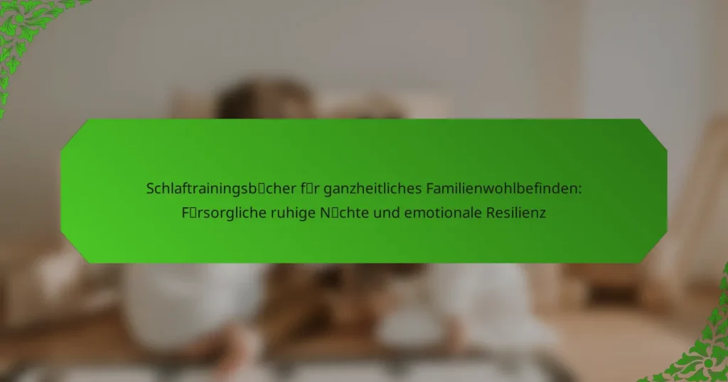 Schlaftrainingsbücher für ganzheitliches Familienwohlbefinden: Fürsorgliche ruhige Nächte und emotionale Resilienz