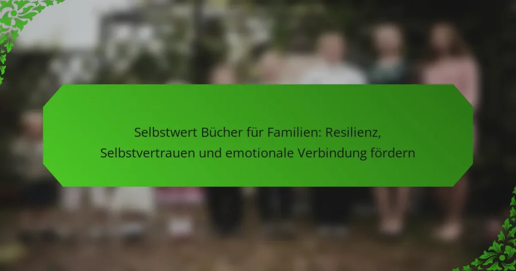 Selbstwert Bücher für Familien: Resilienz, Selbstvertrauen und emotionale Verbindung fördern